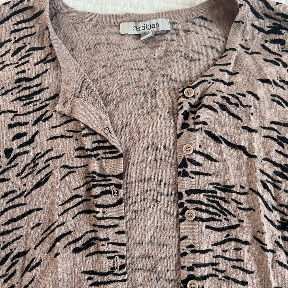 Cardigan Brand - Animal Print Cardigan - Picture 2 of 5